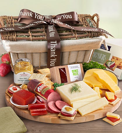 Thank You Epicurean Meat & Cheese Gift Basket